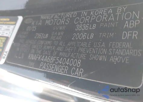 2015 Kia Forte Lx from USA, damaged, VIN KNAFK4A68F5404008